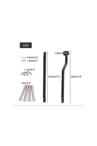 Lemestar Motosiklet Çanta Tutucu, Paslanmaz Çelik, Siyah, Honda/suzuki/yamaha/kawasaki Uyumlu, Swing Arm Hareketi İçin Boşluk Sağlar, Dayanıklı Ve Sabit Tutma Diğer