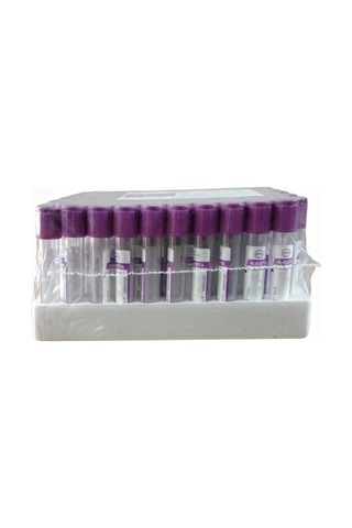 Vakumlu K3 Edtalı Tüp 3 Ml Mor Kapak 100'lü Paket