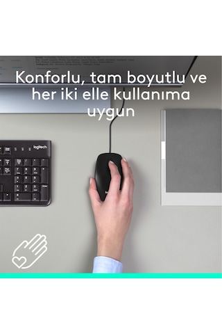 Logitech M100 Kablolu 1000 Dpı Usb Mouse - Siyah M100