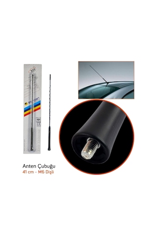 Markaonbir Zendar Y-286V Anten Çubuğu 41 Cm (M6 Dişli) Siyah Br0025086