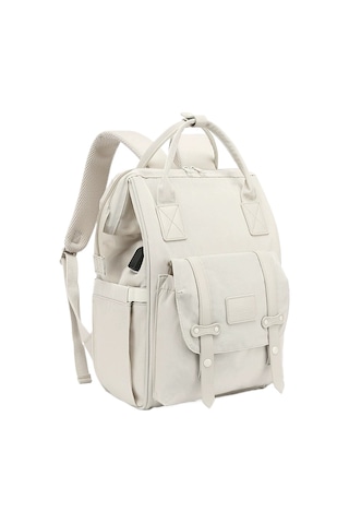 Unicomlife Dimute Shop Çok Fonksiyonlu Usb Anne Ve Bebek Çantı-beyaz Beyaz