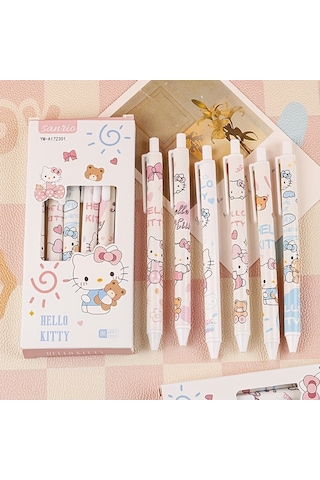 Tcherchı Hello Kitty Jel Mürekkep Roller Kalemler, Pürüzsüz Yazma