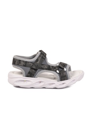 Cool Sage F Siyah Unisex Cırtlı Işıklı Çocuk Sandalet