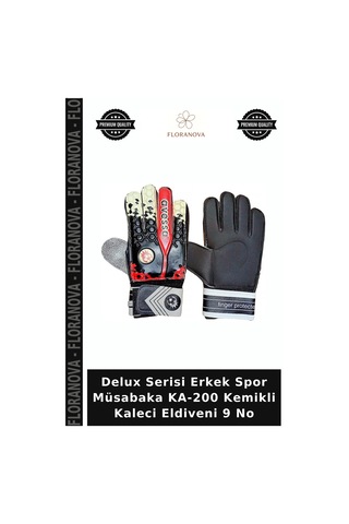 Delux Serisi Erkek Spor Müsabaka Ka-200 Kemikli Kaleci Eldiveni 9 No Çok Renkli