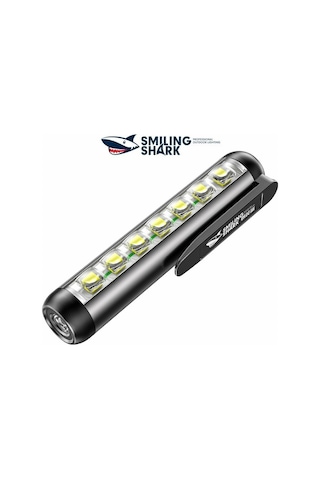Jeehugo Xpe+cob Led El Feneri, Mini Çalışma Lambası, 5 Işık Modu, 600mah Li-pil, Type-c Şarj, Kalem Klembi Ve Güçlü Mıknatıs, Gz-5155 Beyaz-kırmızı Mavi Işık Siyah