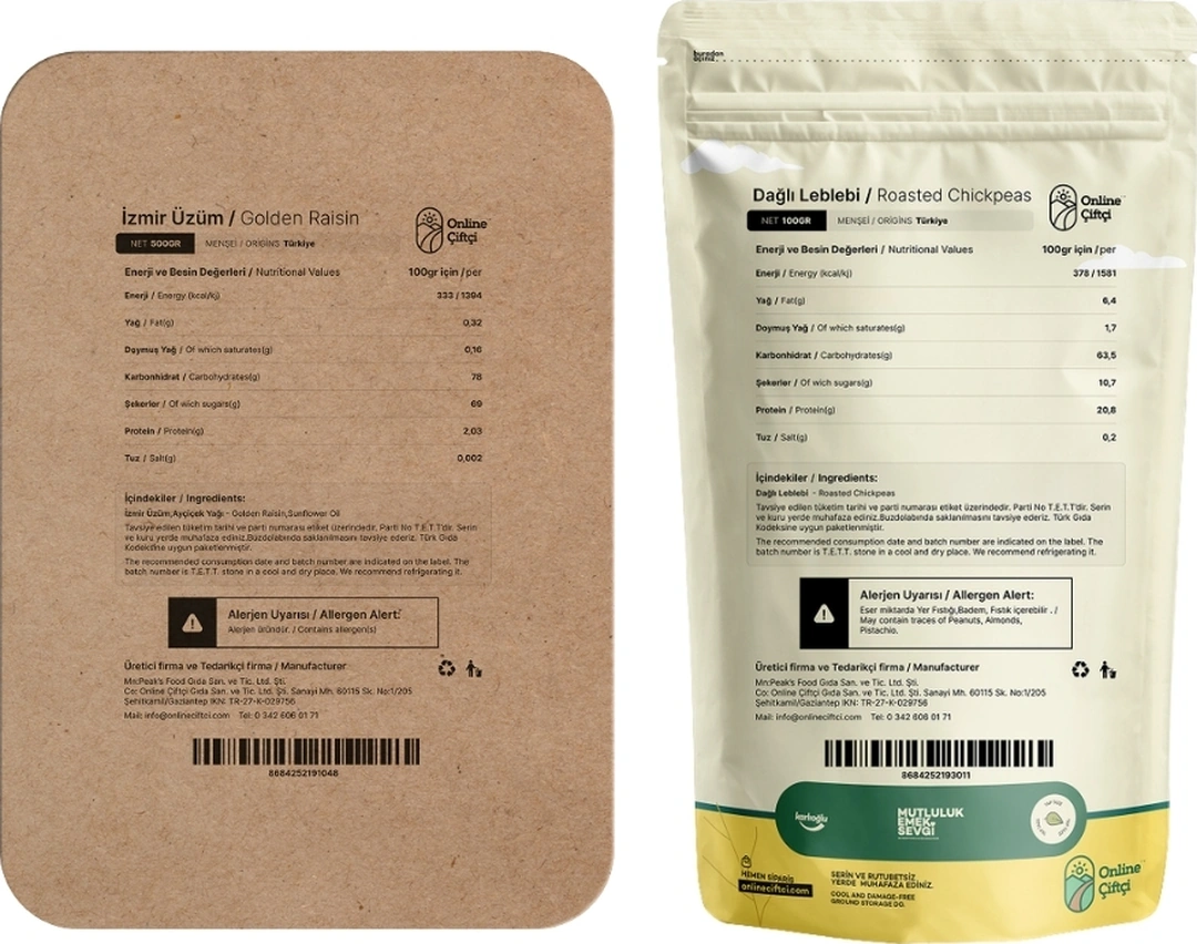 Online Çiftçi İzmir Üzümü 500 G + Dağlı Sarı Leblebi 100 G