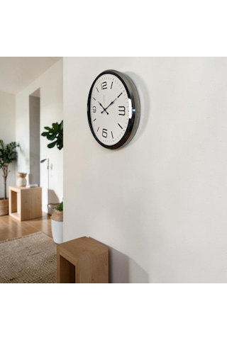Krom 52 Cm Metal Modern Tasarım Duvar Saati Çok Renkli