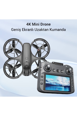 İdragon U9 Katlanabilir Mini Drone Ekranlı Kumanda Fırçasız Motor Hd Kamera Çift Bataryalı