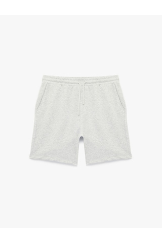 Koton Straight Fit Cepli Beli Bağcıklı Spor Şort Gri Melanj 6sam40107nk