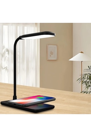 Fastbuy Beşli Dokunmatik Model Katlanabilir Kablosuz Şarjlı Usb Göz Koruyucu Aydınlatma Masa Lambası Füme Füme