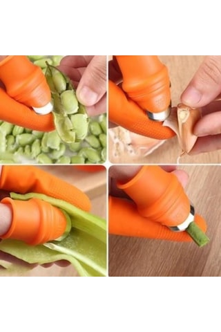 5 Parça Pratik Parmak Koruyucu 1 Parça Baş Parmak Bıçaklı Eldiven Diğer