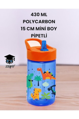 Desenli Pipetli Matara 430 Ml Polykarbon Zararsız Materyal A