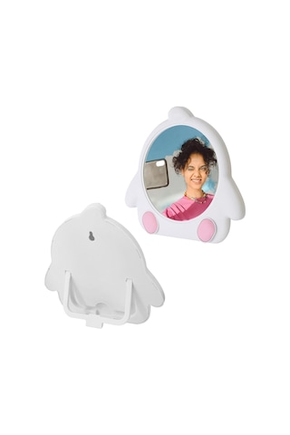 Caş Dekorasyon Beyaz Renk Penguen Model Masa Aynası Beyaz