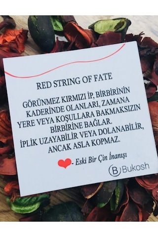 Red String Siyah İp Çift Bileklik Siyah