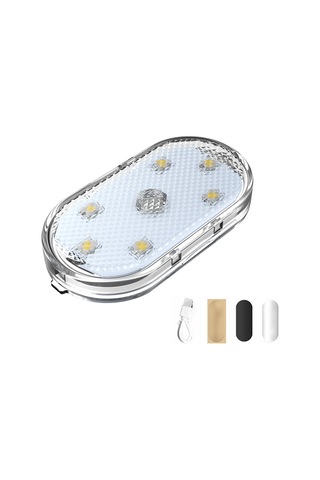 6 Led Araç İç Aydınlatma Kapı Dokunmatik Sensör Atmosfer Usb Şarj Edilebilir Manyetik Kablosuz 5v Araç
