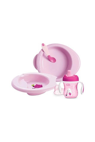 Chicco 4 Parça Beslenme Seti +6 Ay - Kız Çok Renkli
