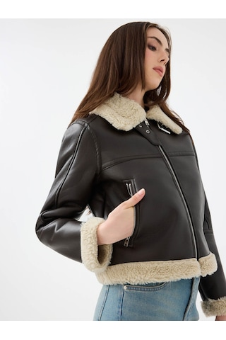Loft Long Crop Kahverengi Kadın Mont Lf2040673 Kahverengi