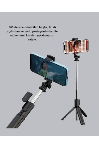 Ceylan Adam Bluetooth Selfie Çubuğu Kablosuz, Hafif Ve Yüksek Çözünürlüklü Çekim İçin