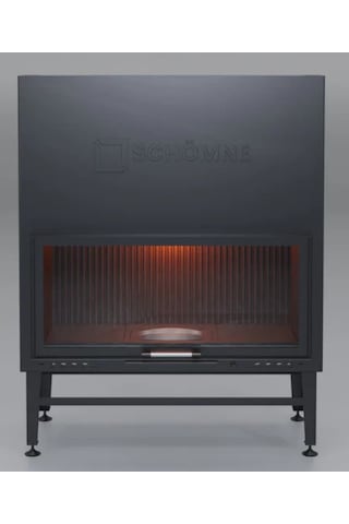 Schömne Elegance Düz Asansörlü Çelik Şömine Haznesi 110 Luk