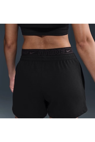 Nike Chill French Terry 4" Short Kadın Boxer Detaylı Şort-sportxstore Siyah