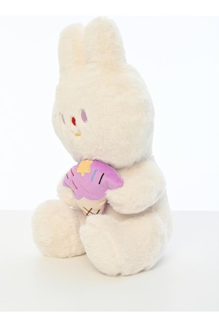 Pufu Peluş Dondurmalı Tavşan 03014 Beyaz
