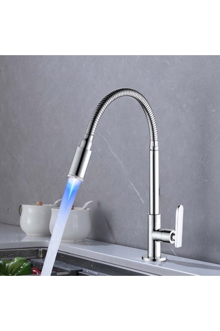 Xiyyadms Led Işıklı Su Dalgalı Faucet M22 Uç 7 Renk Otomatik Değişim/3 Renk Sıcaklık Gösterimi - Su Akışı İle Çalışır, Su Tasarruflu Abs Kasa Diğer