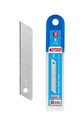 Bigpoint Bp478 Maket Bıçağı Yedeği Geniş 18mm 10 Lu Paket