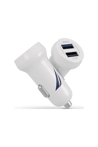 Nautica CH15 Çift USB Çakmaklık Girişli Araç İçi Şarj Cihazı Beyaz