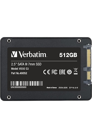 Verbatim Vi550 S3 2.5" 512 GB SATA 3 SSD