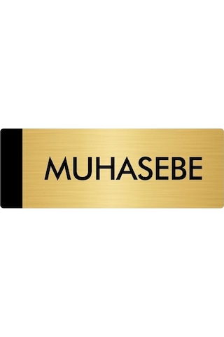 Metal Yönlendirme Levhası, Departman Kapı Isimliği Muhasebe 5x20 Cm Altın Renk Metal Yönlendirme Levhası, Departman Kapı Isimliği Muhasebe 5x20 Cm Altın Renk