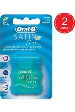 Oral-B Satin Floss Nane Aromalı Diş İpi 25 M x 2 Paket