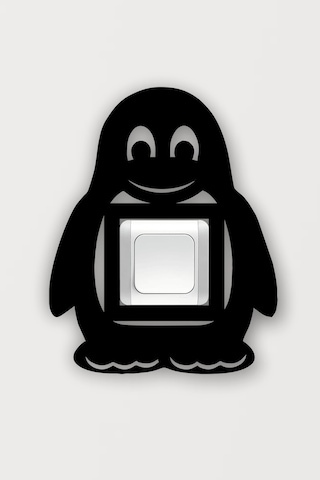 Pey Aksesuar Penguen Figürlü Çocuk Odası Dekoratif Priz Çerçevesi Diğer