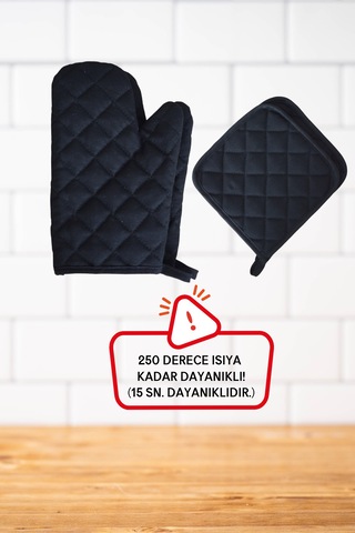 Yanmaz Ve Isıya Dayanıklı Fırın Eldiveni Ve Tutacak 2 Eldiven,