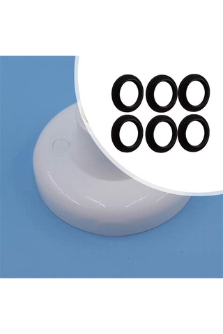 Homyl 6 Adet E26 Dış Halka Ampul Tutucu Abajur Adaptörü Siyah