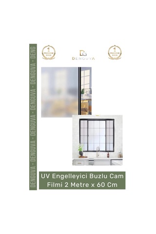 Camfilmi Uv Engelleyici Buzlu Güneş Koruyucu Kaliteli Profesyonel Cam Filmi 2 Metre X 60 Cm