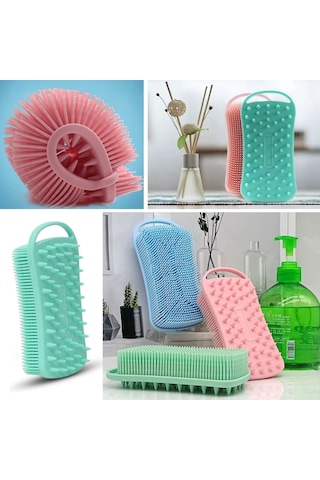 Kendiliğinden Askılı Peeling Ve Masaj Etkili Silikon Banyo Vücut Fırçası 5615