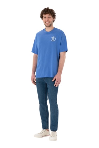 U.s. Polo Assn. Erkek Oversize Fit Bisiklet Yaka Tişört Mavi