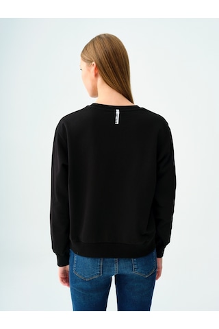 Regular Fit Kadın Sweatshirt Siyah