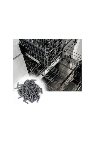 Bulaşık Makinesi Sepeti Aksesuarı Plastik Kapak Uçları 150 Adet Gri