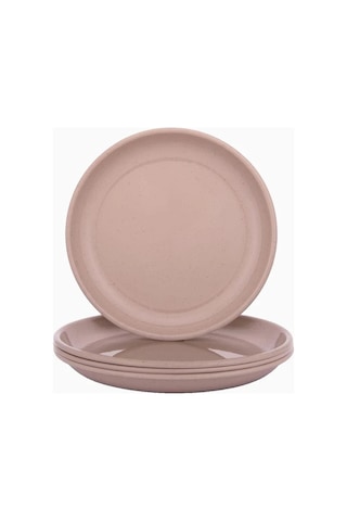 Barebones Rolled Enamelware Plate Kamp Mutfağı 4 Lü Emaye Tabak Mutfak Aksesuarları Toz Pembe