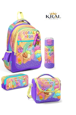Milka Dondurma Desenli 4'lü Okul Çanta Seti