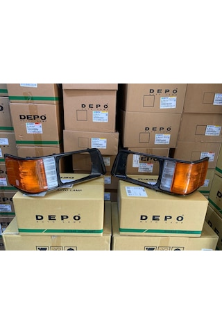 Mitsubishi L300 1987-1997 Arası Depo Sağ Ve Sol Far Çerçeveli Sinyal Lambası Mb527293 / Mb527294