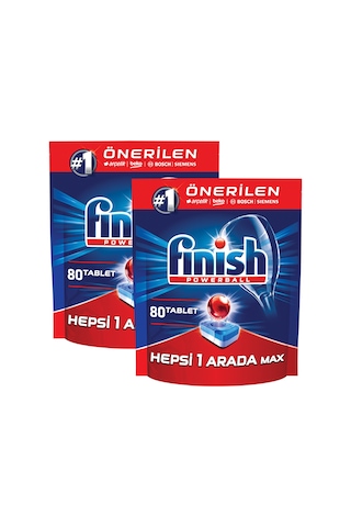 Finish Hepsi Bir Arada Max Bulaşık Makinesi Deterjanı 2 x 80 Tablet