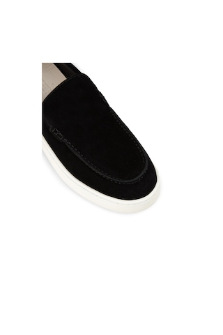 Deery Erkek Hakiki Süet Siyah Loafer Ayakkabı - 04405msyhe01