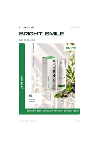 L'carlıe Bright Smile Bitkisel Diş Macunu Naneli 50 Ml