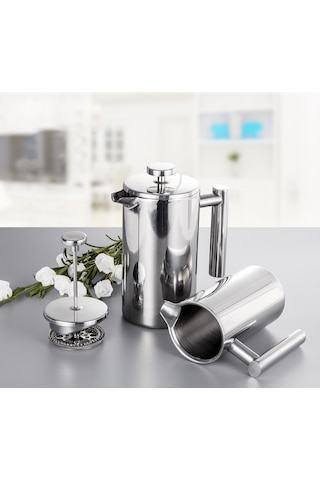 Xindoker Çift Cidarlı Paslanmaz Çelik French Press Kahve Makinesi - 350ml/800ml/1000ml Diğer