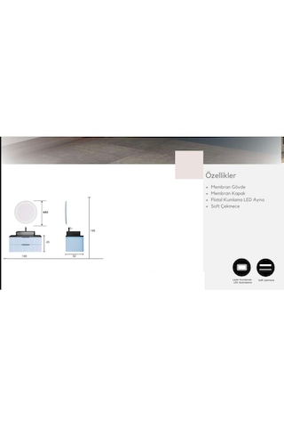 Evros Kuvars 100 Cm Banyo Dolabı Mavi