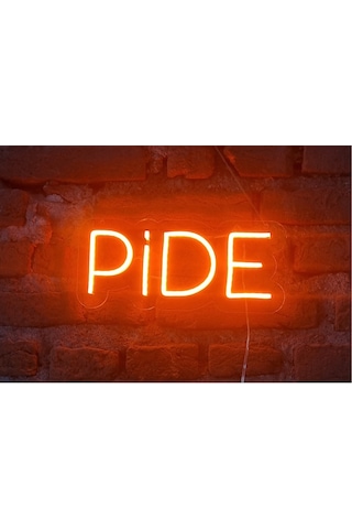 Pide Neon Led Duvar Aydınlatması Siyah