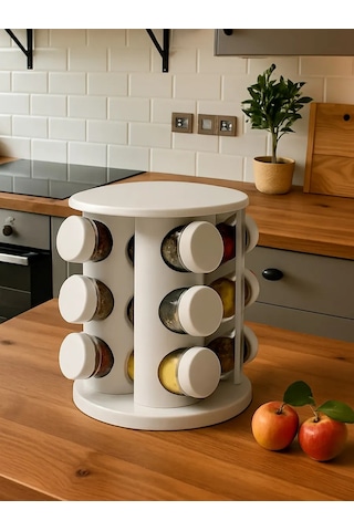 Airexpress Döner Tabanlı Baharat Kavanozları 446919620 Beyaz