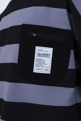 Toontoy Erkek Çocuk Çizgili Sweatshirt Koyu Gri